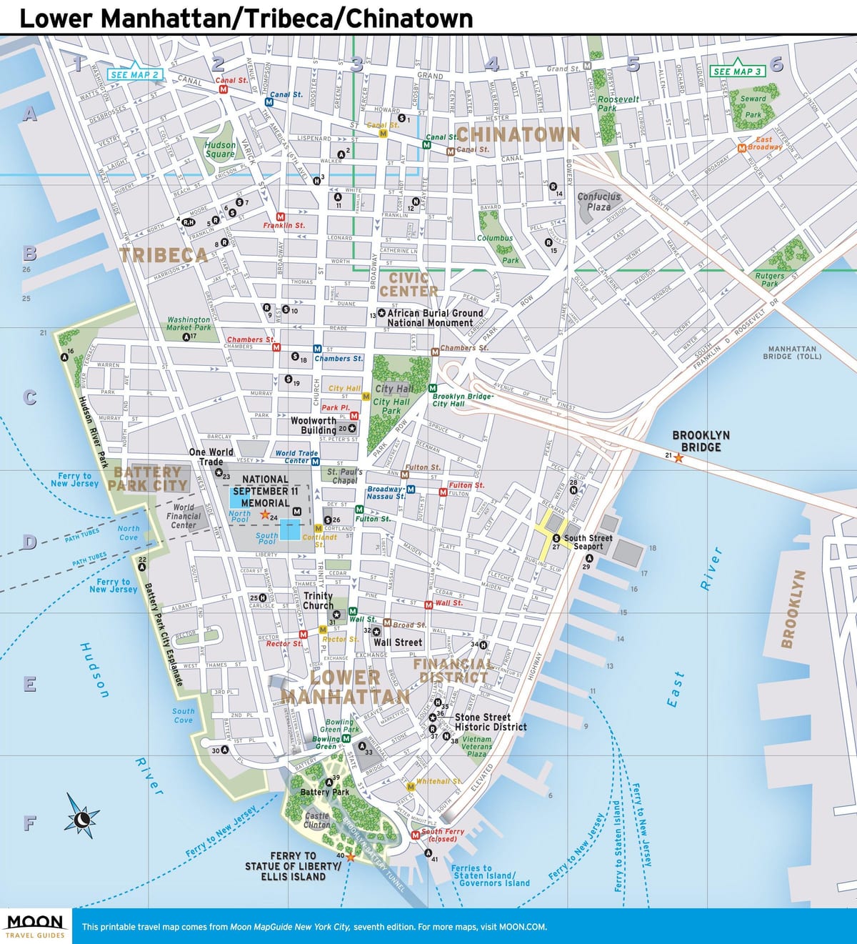 kort af Manhattan ny