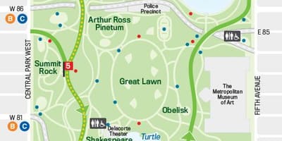 Hjólið kort af central park