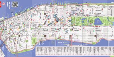 Nákvæmar kort af Manhattan ny