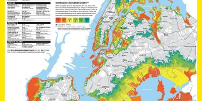 Manhattan flóð svæði kort