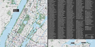 Manhattan hjólreiðum kort